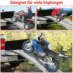 Klappbare Aluminium-Auffahrrampe 226 cm – bis 340 kg