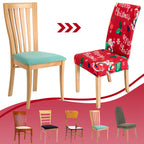 Weihnachts-Stuhlhussen aus Stretch-Polyester – verschiedene Sets & Motive