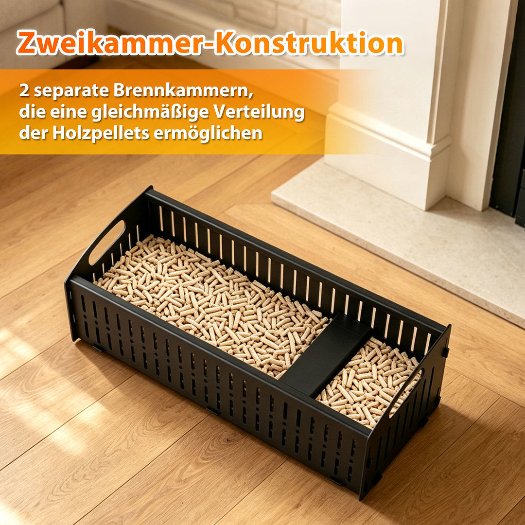 Pellet-Brennkorb 28/48 cm für Kaminofen – Einzel- & Doppelkammer