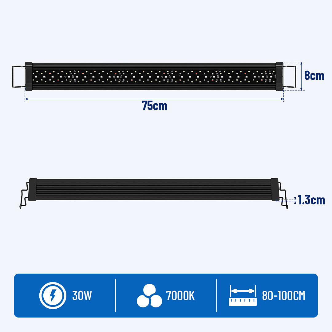 LED Aquariumbeleuchtung RGB Vollspektrum mit Fernbedienung – 12–36 W