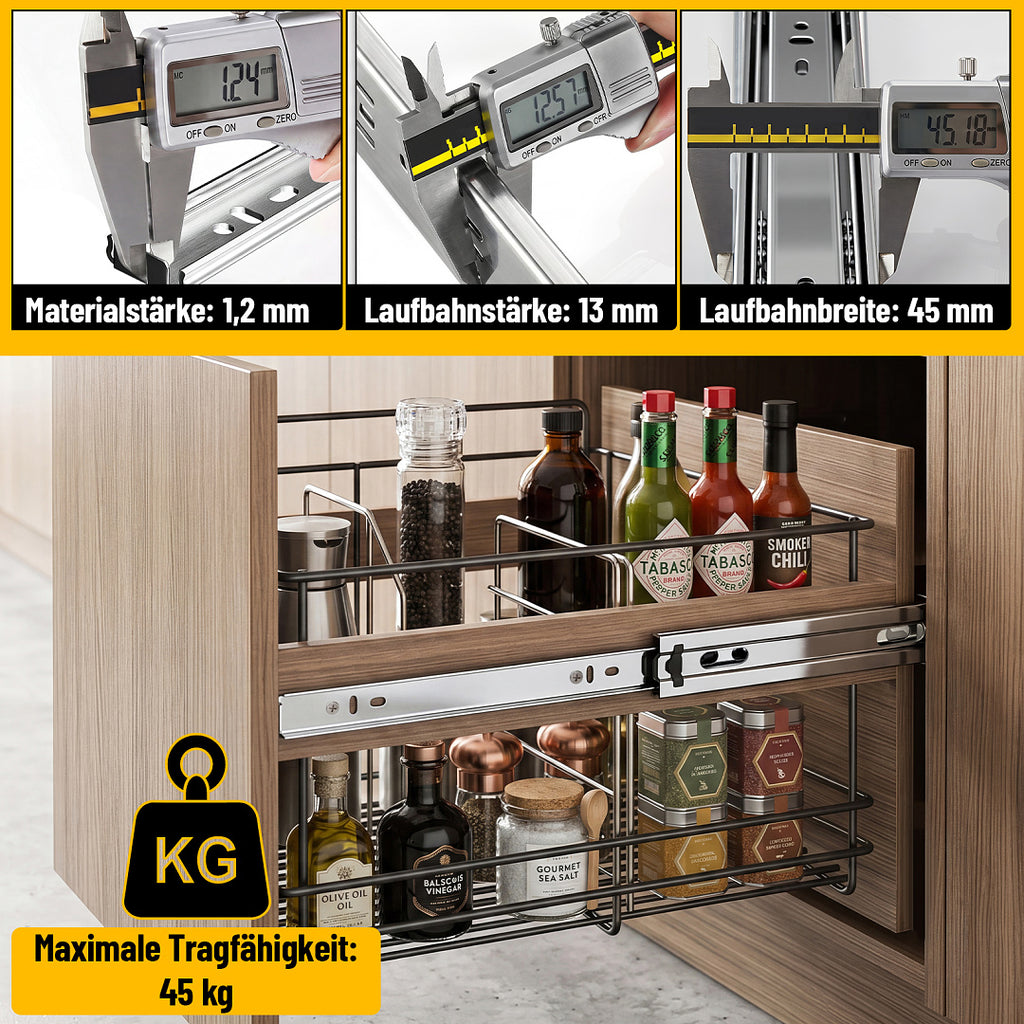 Cecaylie Teleskopschienen mit bis zu 45 kg Tragfähigkeit
