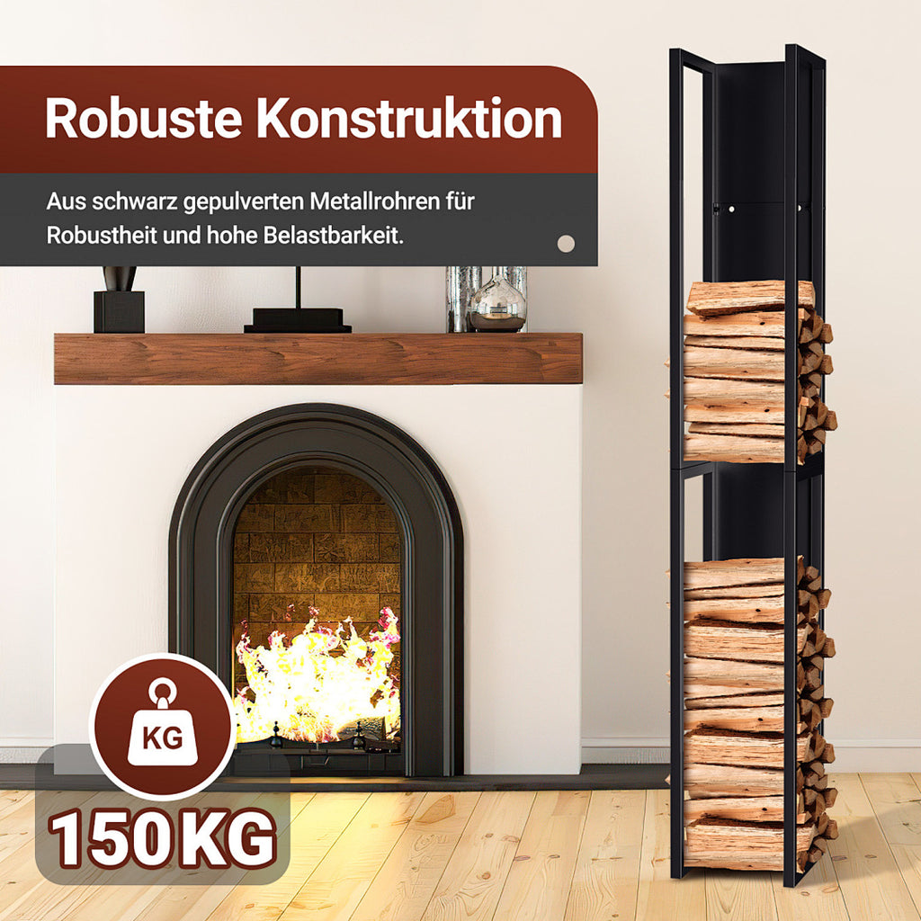 Cecaylie Kaminholzregal aus Metall, 8 Größen für Brennholz