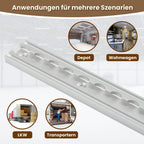 Cecaylie Airlineschiene aus Aluminium mit Doppelhaken, 4/8/12 m