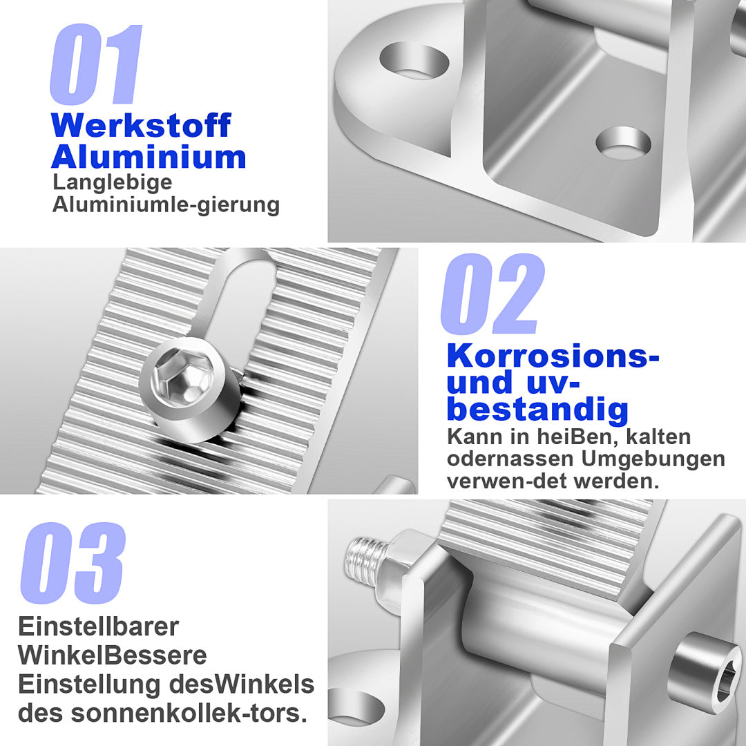 Aluminium Solarmodul Halterung mit verstellbarer Stützkonstruktion