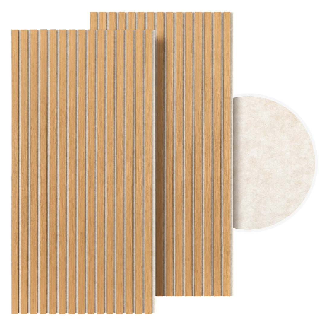 Akustikpaneele 120 × 60 cm mit Holzlamellen & Filz – 2–8 Stück