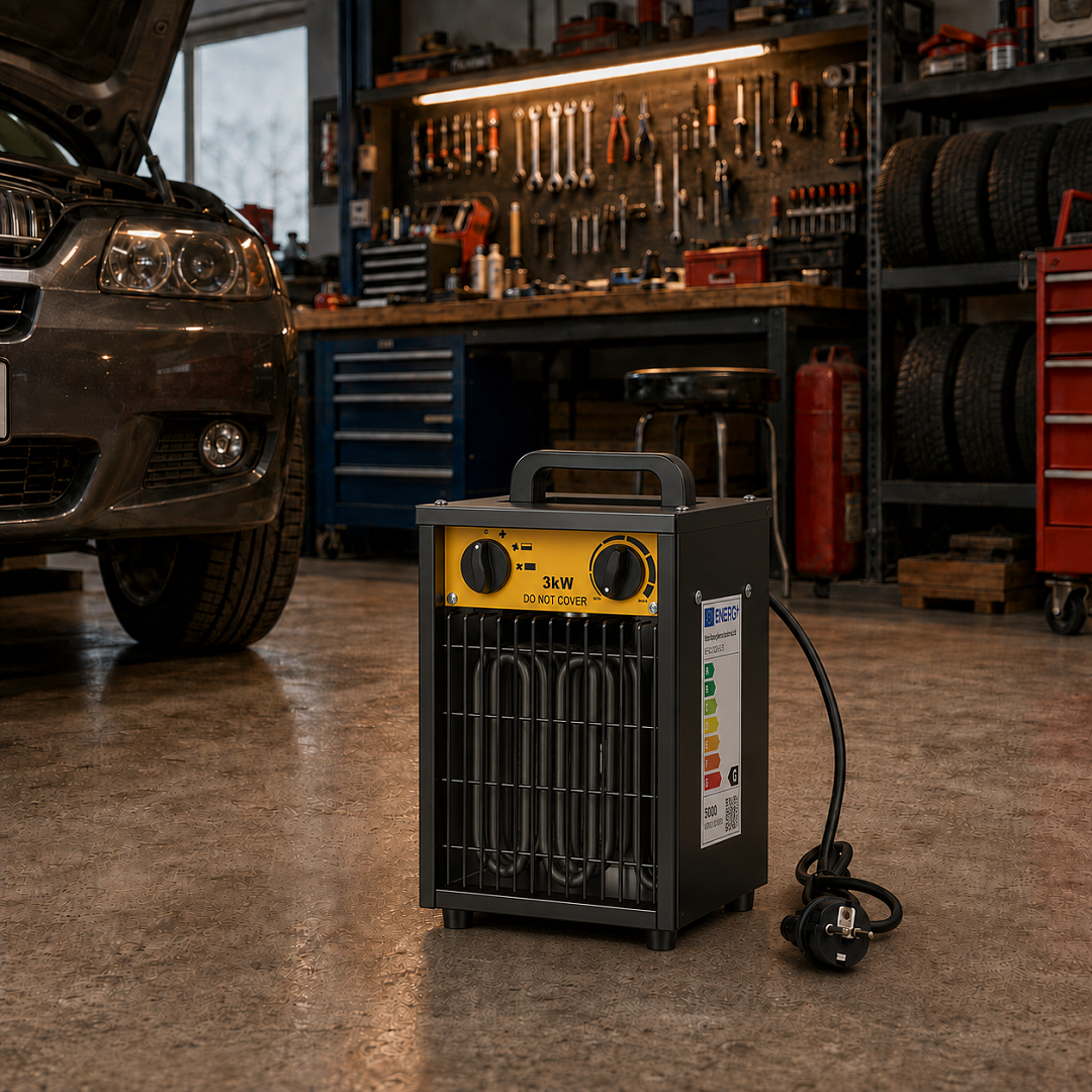 PTC Keramik Heizlüfter 2000W/3000W – Bauheizer für Garage & Werkstatt