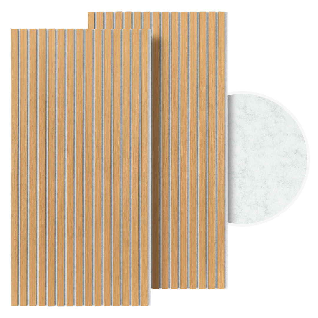 Akustikpaneele 120 × 60 cm mit Holzlamellen & Filz – 2–8 Stück