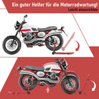 2er Set Motorrad-Montageständer vorne & hinten mit Rollen – bis 300 kg
