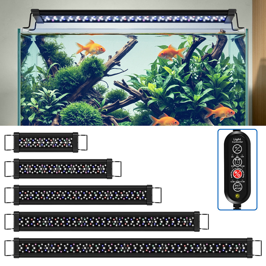 LED Aquariumbeleuchtung RGB Vollspektrum mit Fernbedienung 12 bis 36 W