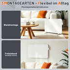 Metall-Infrarotheizung 120W/450W/800W mit Thermostat, WiFi & Fernbedienung