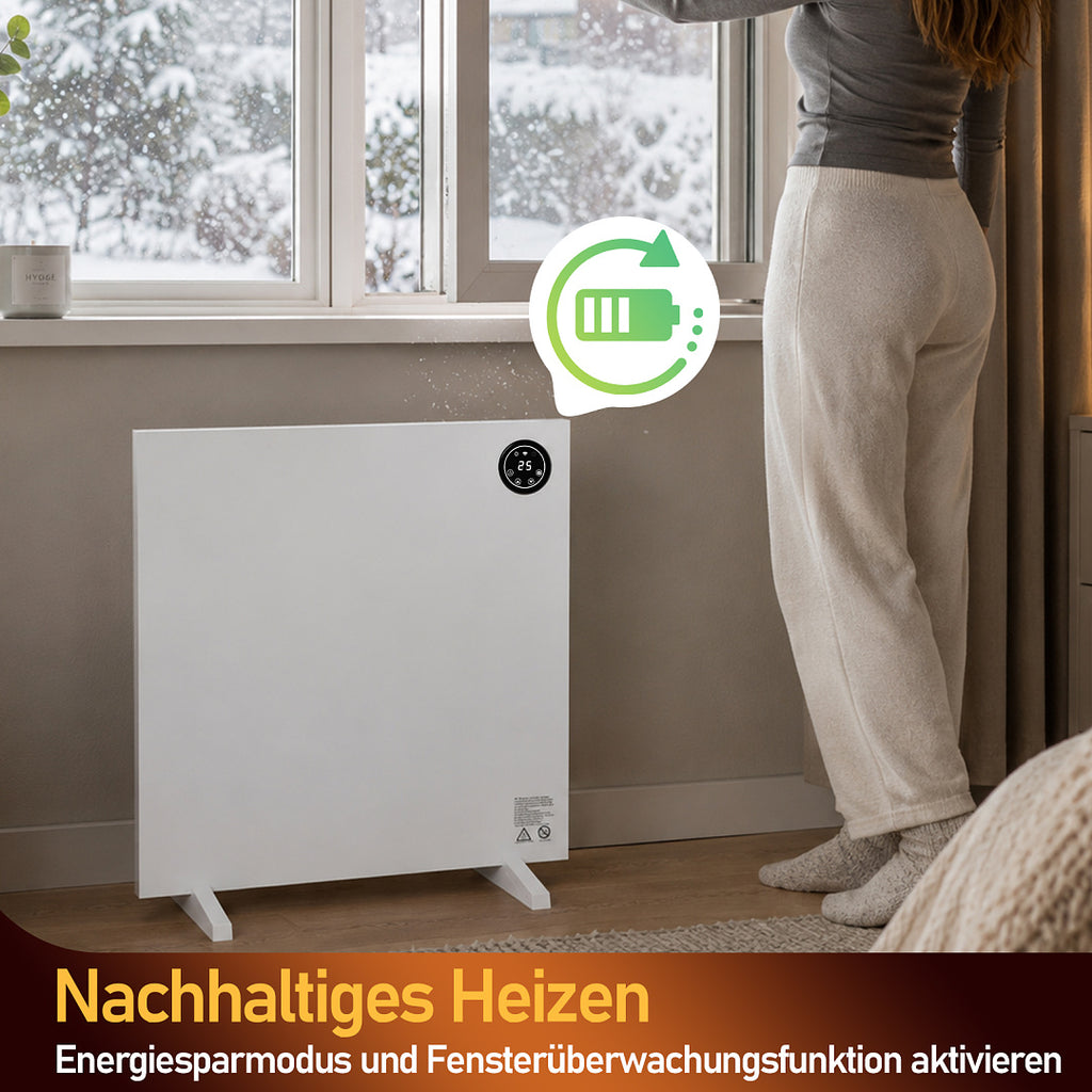 Hybrid Infrarot- & Konvektionsheizung 400W/750W/1000W mit WLAN & App