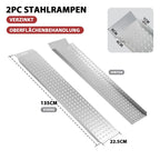 2er Set Stahl-Auffahrrampen 135 cm – 200 kg pro Rampe