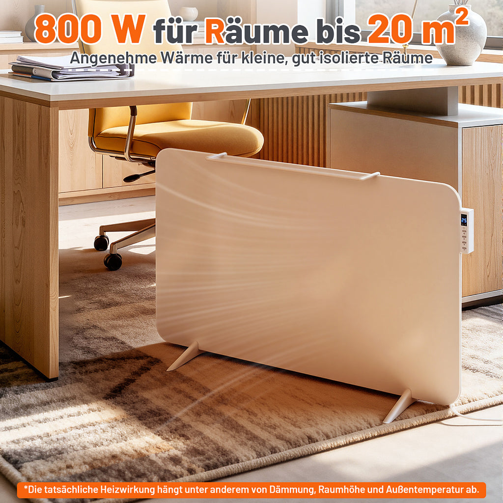 Metall-Infrarotheizung 120W/450W/800W mit Thermostat, WiFi & Fernbedienung