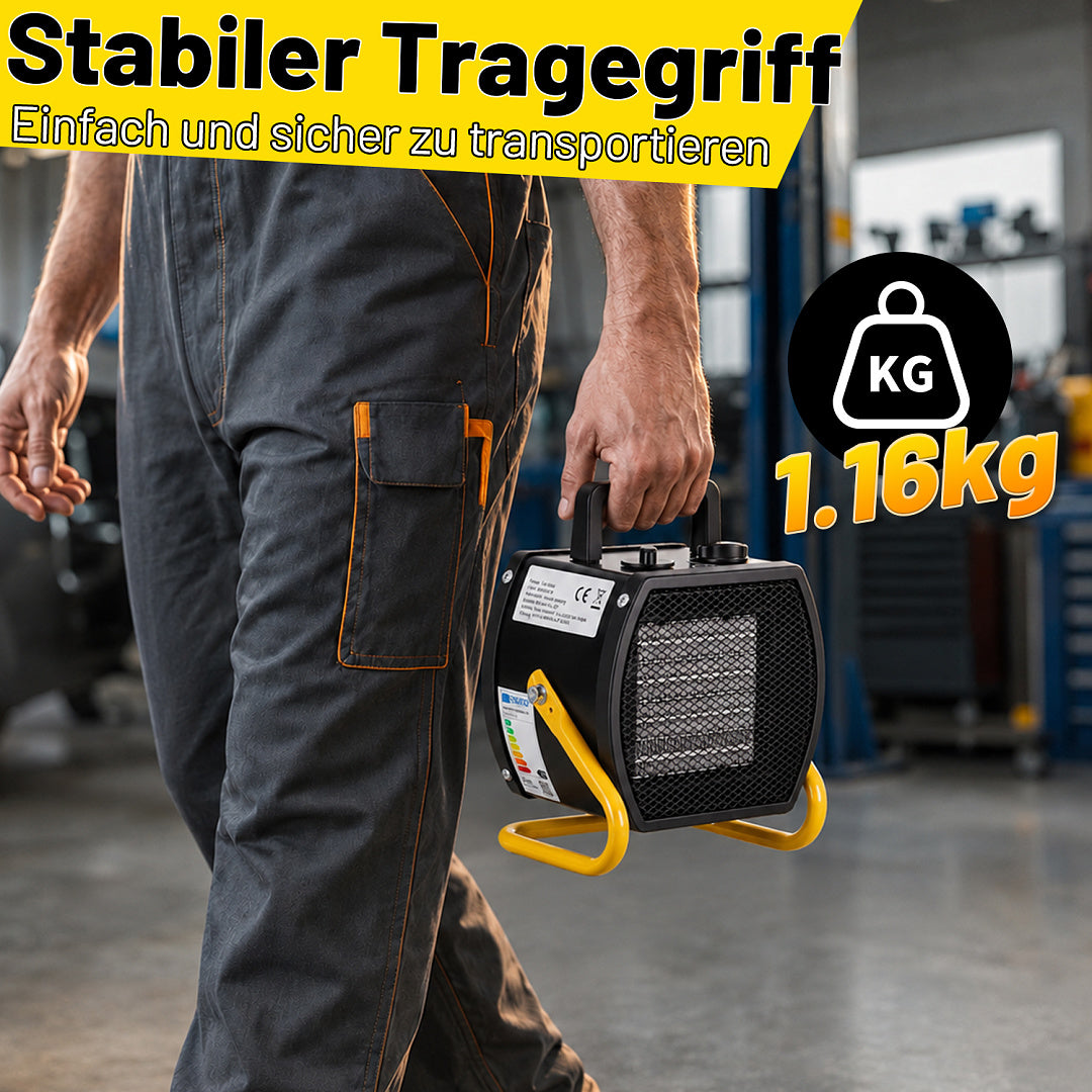 PTC Keramik Heizlüfter 2000W/3000W – Bauheizer für Garage & Werkstatt