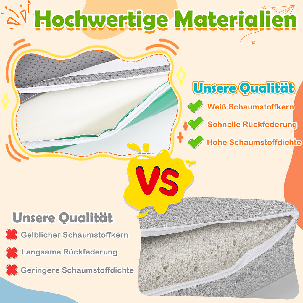 Schaumstoffbausteine 6-teilig, XXL Kletter- & Krabbelset für Innenräume