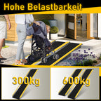 2er Set Aluminium-Auffahrrampen 118 cm – 300 kg pro Rampe