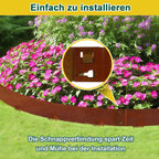 Rasenkante Metall mit Erdspießen zur einfachen Montage im Garten