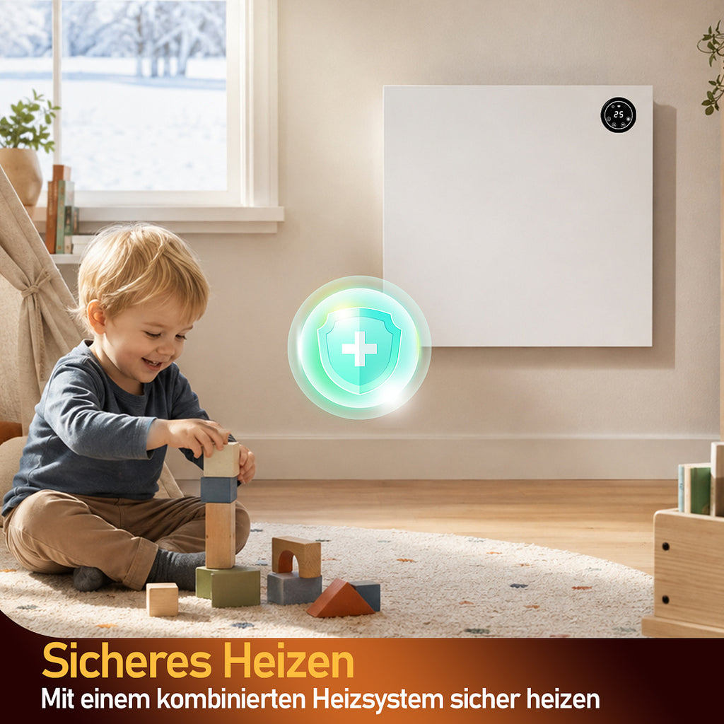 Hybrid Infrarot- & Konvektionsheizung 400W/750W/1000W mit WLAN & App