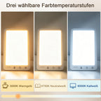 Tageslichtlampe 10.000 Lux mit 3 Lichtfarben, 5 Helligkeitsstufen & Timer