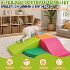 Schaumstoffbausteine 6-teilig, XXL Kletter- & Krabbelset für Innenräume