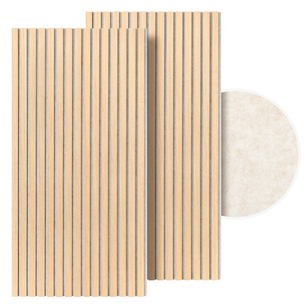 Akustikpaneele 120 × 60 cm mit Holzlamellen & Filz – 2–8 Stück
