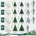 Künstlicher Weihnachtsbaum 120–210 cm – Grün, Weiß, Schnee-Effekt oder LED