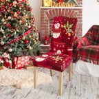 Weihnachts-Stuhlhussen aus Stretch-Polyester – verschiedene Sets & Motive
