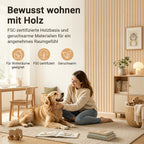 Akustikpaneele 120 × 60 cm mit Holzlamellen & Filz – 2–8 Stück