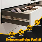 Cecaylie Schwerlast-Schubladenschienen Edelstahl 45 kg mit Soft-Close & Vollauszug