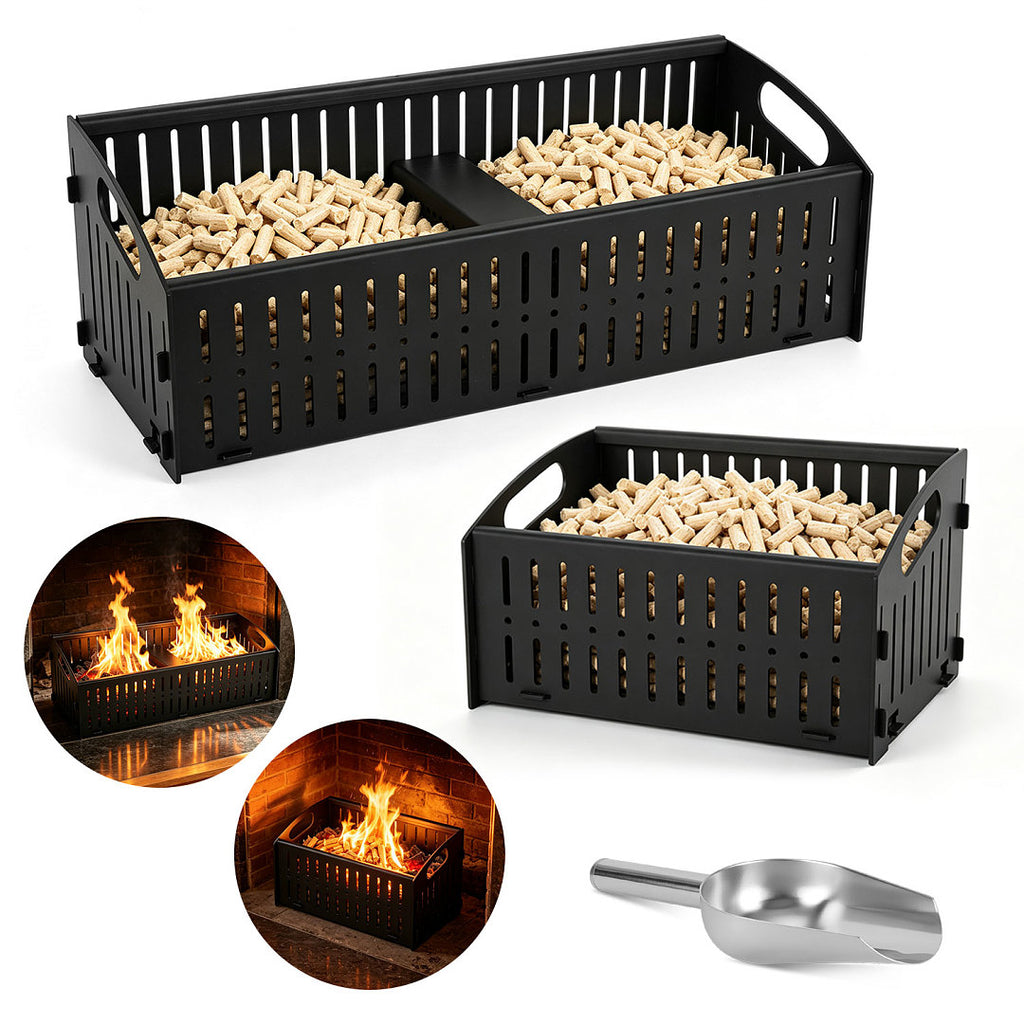 Pellet-Brennkorb 28/48 cm für Kaminofen – Einzel- & Doppelkammer