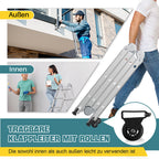 Cecaylie Mehrzweckleiter Aluminium, 3,6–5,8 m, Gelenkleiter klappbar, 150 kg, mit Plattform