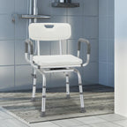 360° drehbarer Duschstuhl mit Armlehnen – 40–48 cm, bis 136 kg