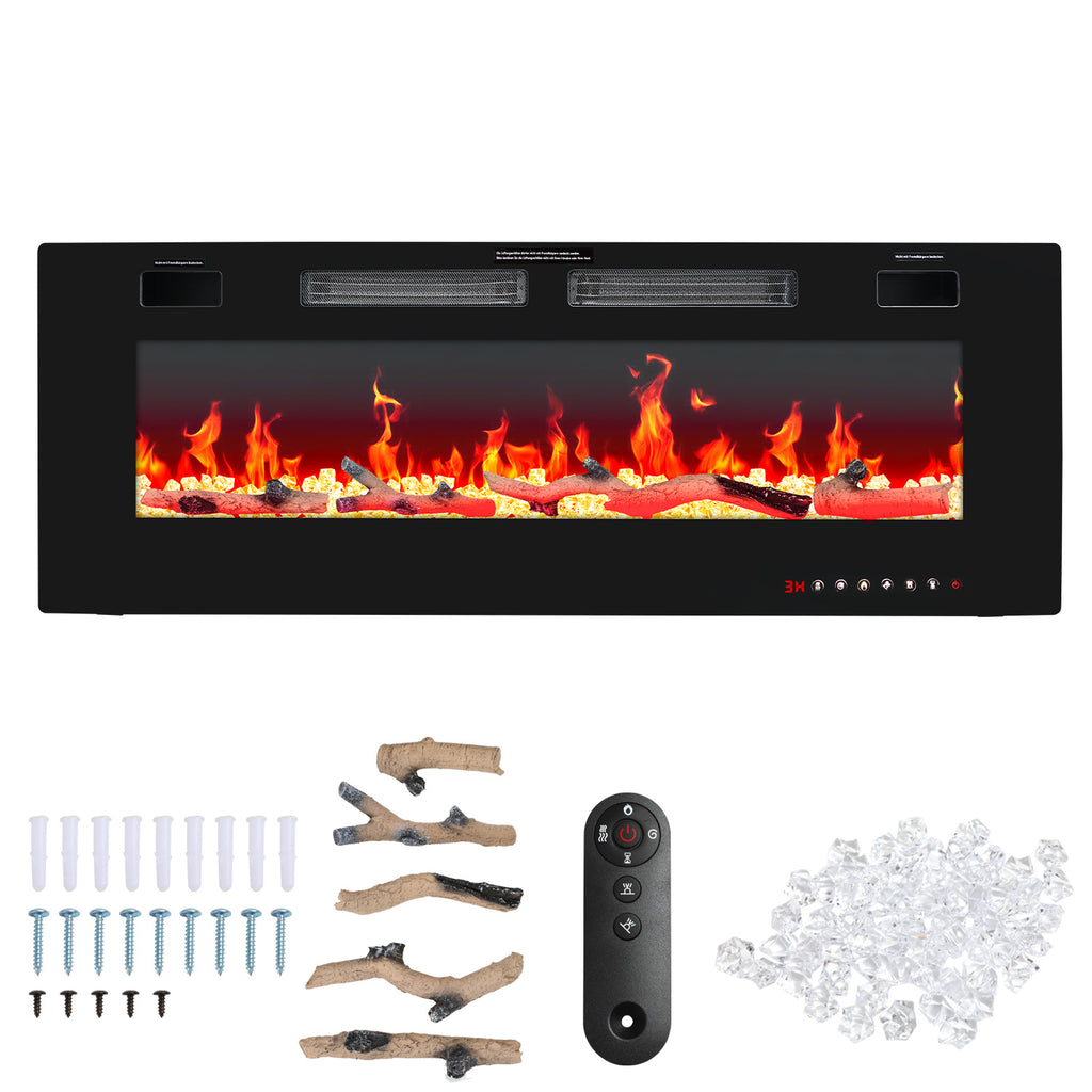 Elektrokamin als Wand- oder Standkamin mit LED-Flamme, App & Fernbedienung