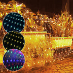 LED Lichternetz mit 8 Lichtmodi für Weihnachtsbeleuchtung