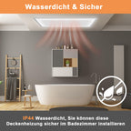 Infrarot-Deckenheizung 360W/770W mit LED-Licht, Thermostat & App