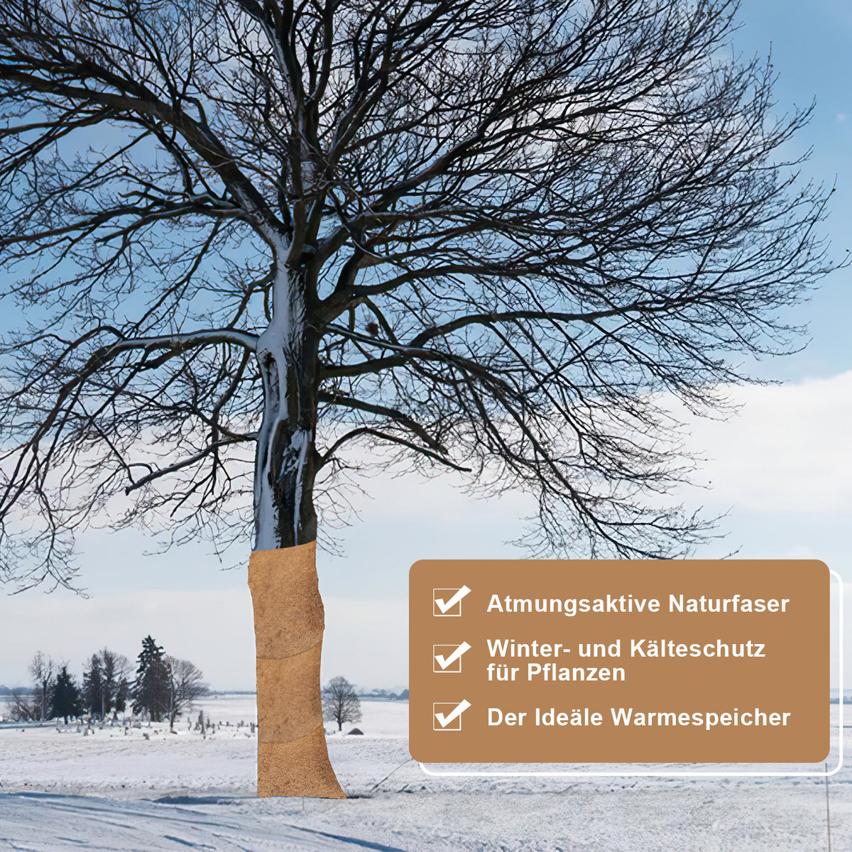 Cecaylie Kokosmatte 1200 g/m², 0,5 × 5–30 m Winterschutz für Pflanzen