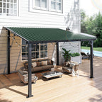 Cecaylie Trapezbleche 115 x 45 cm, verzinkte Stahl-Dachbleche, 12–48 Stück, Grün/Anthrazit