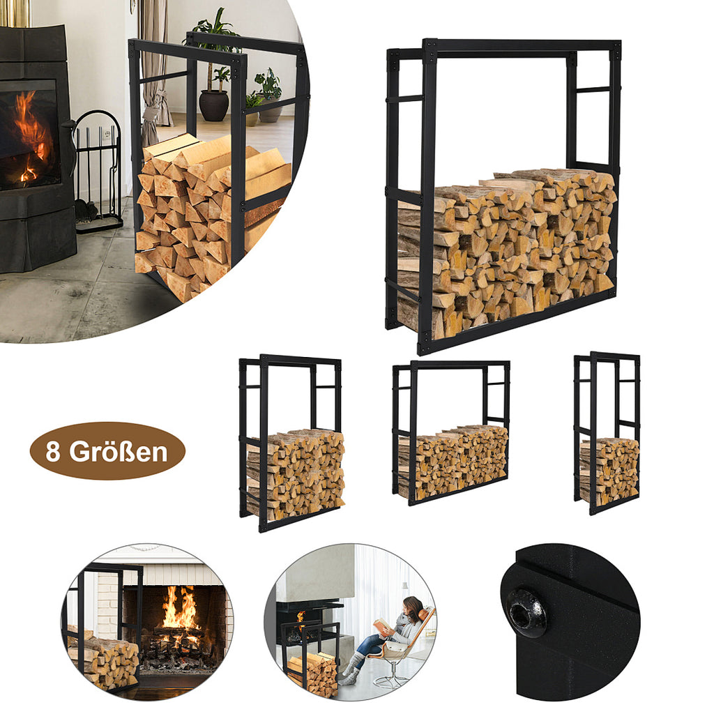 Cecaylie Kaminholzregal aus Metall in 8 Größen für Brennholz