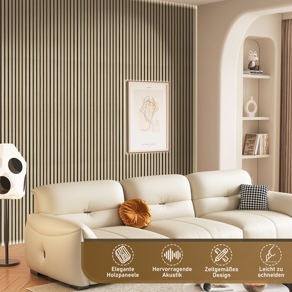 Akustikpaneele 120 × 60 cm mit Holzlamellen – 1–8 Stück