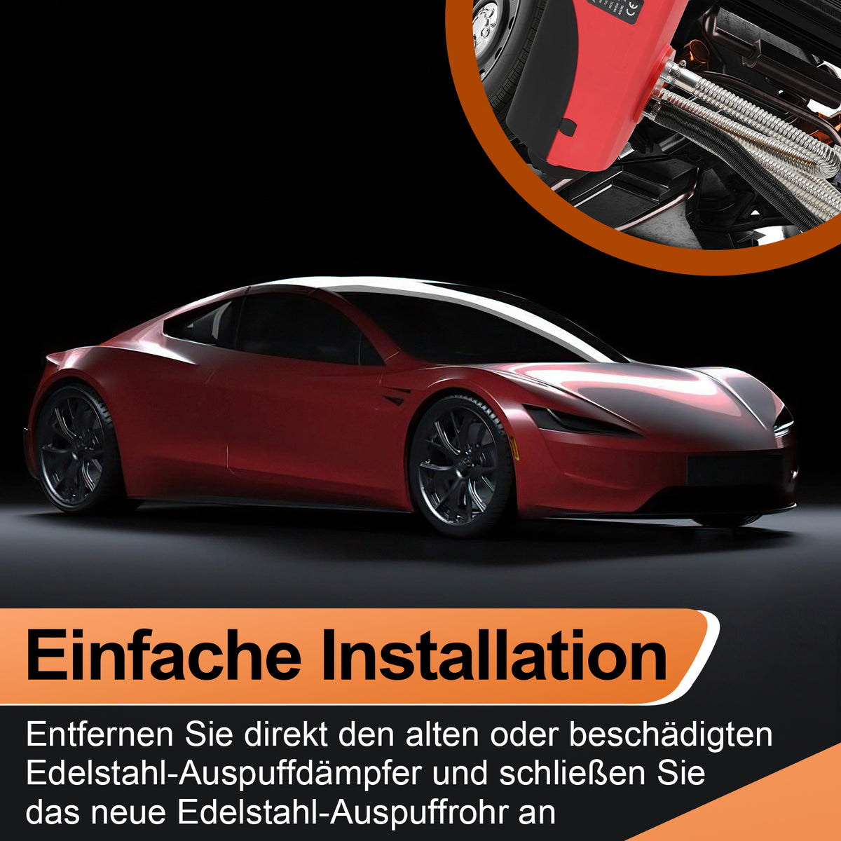 Abgasschlauch Ø25 mm für Standheizung – 200 cm ohne / 300 cm mit Schalldämpfer