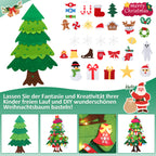 DIY Filz-Weihnachtsbaum 105 cm mit 33 Ornamenten & 30 LEDs