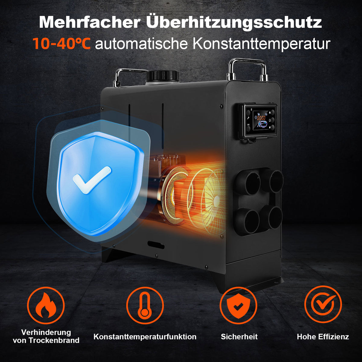 Diesel-Standheizung 8 kW 12–24 V mit LCD & Fernbedienung