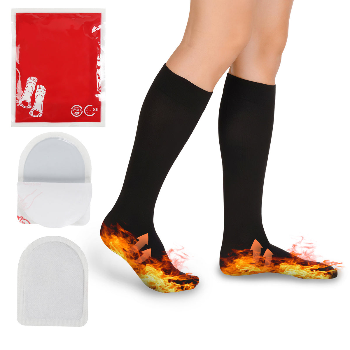 Fußwärmer 40 Paar mit über 8h Wärme für Schuhe & Zehen