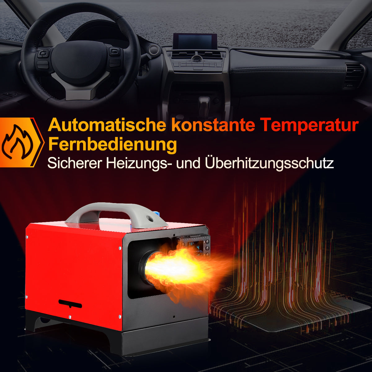 Diesel-Standheizung 8 kW 12 V mit LCD & Fernbedienung