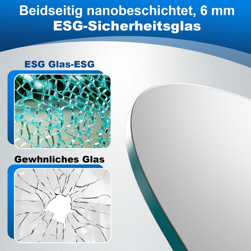 Cecaylie Badewannenaufsatz faltbar, 6 mm Sicherheitsglas, 100/120 × 140 cm, Nanobeschichtung