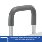 360° drehbarer Duschstuhl mit Armlehnen – 40–48 cm, bis 136 kg