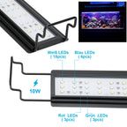 LED Aquariumbeleuchtung Vollspektrum mit Timer – 10–45 W, 30–130 cm