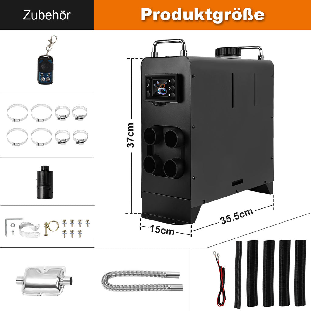 Diesel-Standheizung 8 kW 12–24 V mit LCD & Fernbedienung