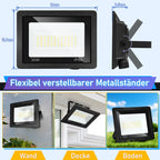 Cecaylie LED Fluter Außen 10–100W, 3 Lichtfarben einstellbar, IP66, 3000/4000/6500K