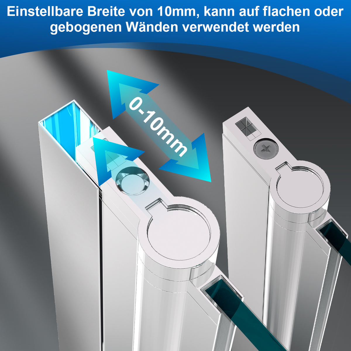 Cecaylie Badewannenaufsatz faltbar, 6 mm Sicherheitsglas, 100/120 × 140 cm, Nanobeschichtung